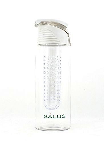 Salus Infusion Water Bottle, Tritan Fruit Infuser for Naturally Flavored Fresh Drinking Water, Fashion Style Multi-purpose Flip-top Bpa-free, 24 Oz, W
