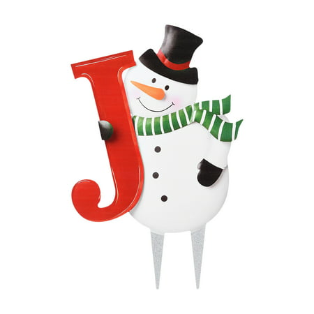 Usupdd Metal Christmas Yard Sign Metal Snowman Decoration Garden Courtyard Ornaments WAA220811-5499