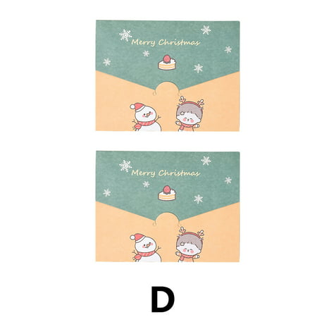 Usupdd Christmas Thank You Card DIY Creative Blessing Gift Message Card Universal Card Usupdd WAA220816-1455