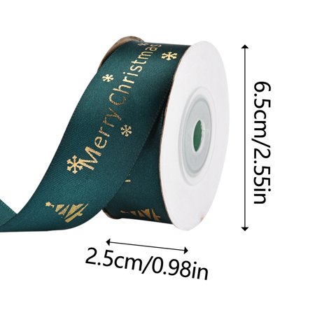 FengLS Christmas Ribbon Holiday Decoration Roll Ribbon Ornament Gift Box Ribbon 09-Decor-10A#32556 Ideal Gift Christmas Ribbon Holiday