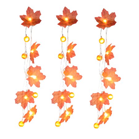 Maple Pumpkin Lantern String Halloween Garden Party Room Decoration Lights Halloween Decorations-a#4804 2022 Halloween Maple Pumpkin Lantern