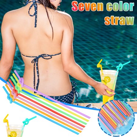 2022 Newest Color Disposable Plastic Straws Bent DIY Straws Creative Milk Tea Drink Straws LJ-C#11808 Color Disposable Plastic