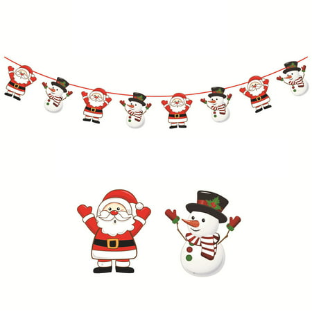 FengLS Christmas Paper Banner Christmas Decorations Hanging Paper Pull Flower for Party 09-Kitchen-12A#24326 Home Kitchen MYFChristmas Paper Banner