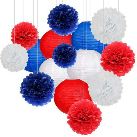W#4723，Paper Flower Ball Paper Lantern Set Birthday Party Wedding Decoration 15Pcs/Set，O#4723 YH9