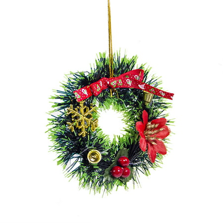 Mini Christmas Garland Wreath DIY Party Decor Wall Door Hanging Ornament Garland - 2022 New Toys Mini Christmas Garland A812#7681