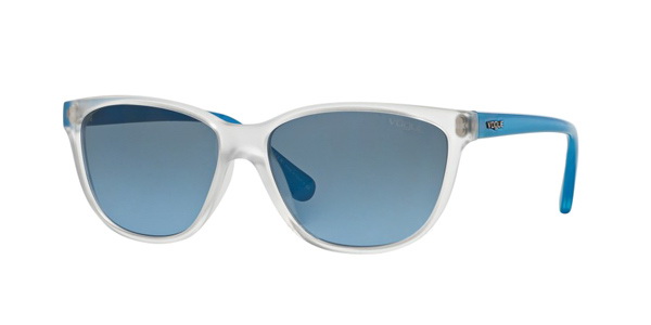 W-SG-4397 VO2729S W745-8F - Transparent Demi Shiny & Blue Gradient 57-14-140 Mm Sunglasses for Women