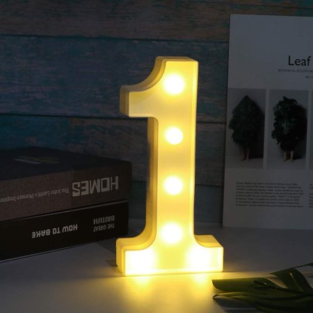 Light up Letter LED Alphabet Number Symbol Plastic Battery Operated Party Sign Wedding Festival Stand Decoration(Letter1) Sale 10277