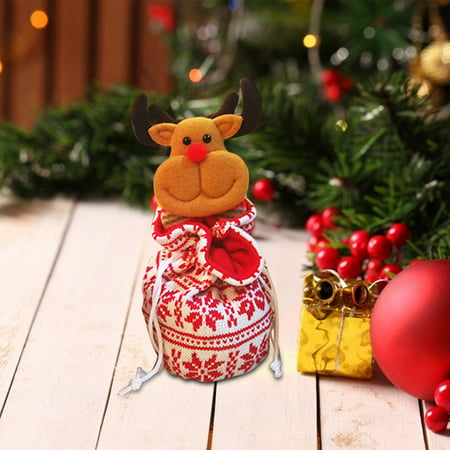 Miximx Christmas Gift Bag Christmas Eve Gift Bag Apple Bag Creative Handbag Santa Snowman Candy Bag - Gifts Ltz MiximxChristmas Gift Bag a-a#6678