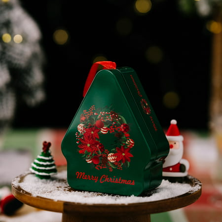 FengLS Cartoon Print Tinplate Box Christmas Season Children S Gift Box Christmas Candy Tins Children Gift Boxes Tins 10-MYF HAPPY-06A#4742 LUCKY MYFCa