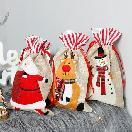 DDgui New Upgraded Christmas Decorations Linen Children S Gift Bag Candy Bag Storage Bag DDgui LEE220922-5588