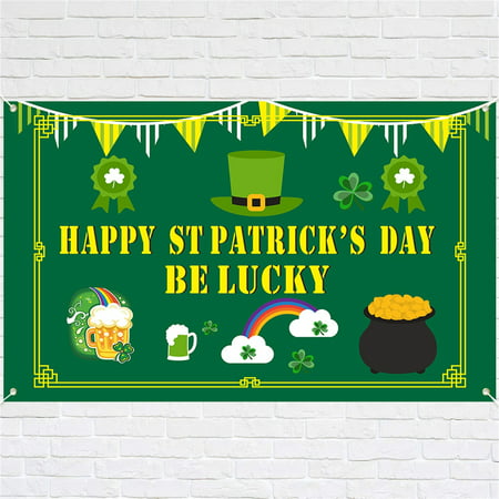 Zpj5#4973 St.Patrick S Day 2022 Decoration Banner Luck Leaf Garland Party Decorations Z#4973 AH0