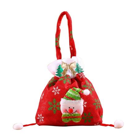 MIANHT Christmas Santa Snowman Decorative Gift Bag for Candy Stocking Filler - 2022 Christmas Santa Snowman P-#9797