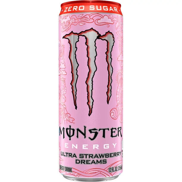 Monster Ultra Strawberry Dreams  Sugar Free Energy Drink  12 Fl Oz thumbnail