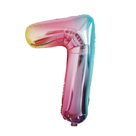 MIANHT Number Foil Balloons Color Number Ballon Happy Birthday Party Decoration - 2022 Number Foil Balloons N-#14838