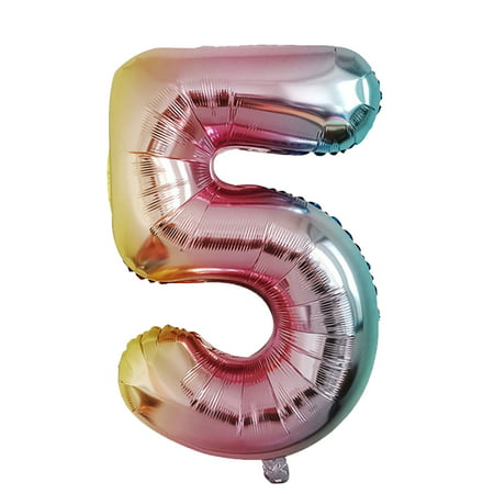 MIANHT Number Foil Balloons Color Number Ballon Happy Birthday Party Decoration - 2022 Number Foil Balloons N-#14836