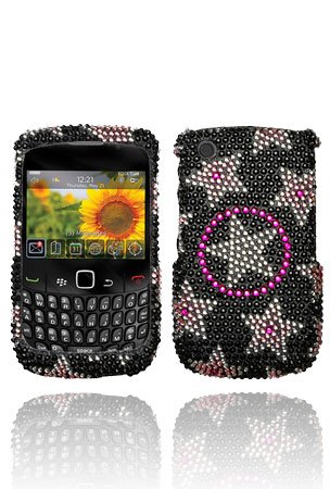 Blackberry Curve 8520 / 8530 /3g 9300 /3g 9330 Full Diamond Graphic Case - Twinkle
