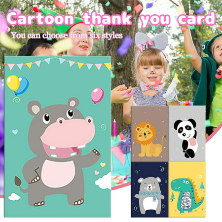 Animal Education Thanks Cards Unique Assorted Birthday Greeting Cards for Kids - 2022 New Toys Animal Education Thanks B#8775