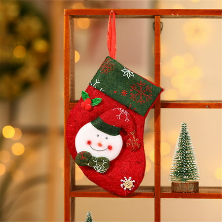 Retro Christmas Socks Gift Bag Christmas Candy Bag Stereo Gift Socks USLJ9-9657 2022 Clearance HALLOWEEN DECOR Retro Christmas Socks