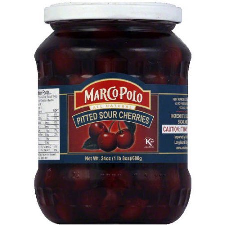 Marcopolo Pitted Sour Cherries, 24 Oz, (pack of 12)