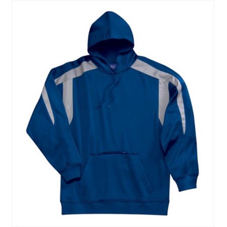 Whispering Pines Sportwear 2312 100 Percent Poly Performance Hooded Sweatshirt, Royal, Grey, 2xl