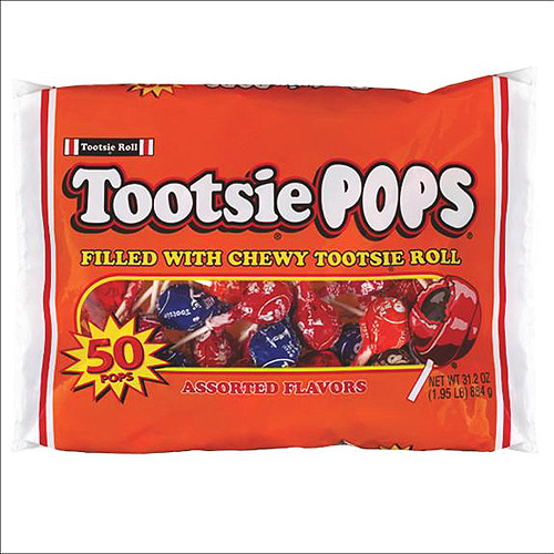 Tootsie Pops Assorted Flavors Lollipops, 31.2 Oz (50 Count)