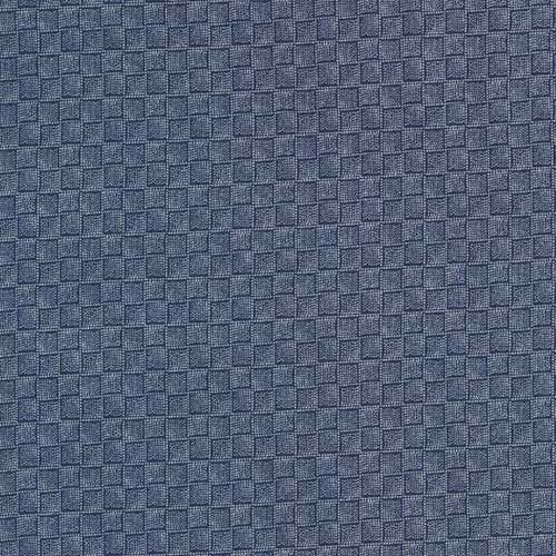 Blue Basket Weave La Vie En Bleu Fabric by the Yard