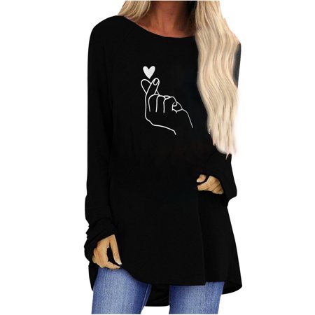 Sentmoom Long Sleeves Comfy Slim Shirt  T-Shirts for Women Trendy Cute Fitted T-Shirt Round Neck Vintage Casual Tee Fashion Regular Top Comfy Relaxed 