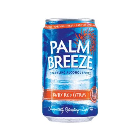 Palm Breeze Ruby Red Citrus Sparkling Alcohol Spritz, 12 Fl Oz, 24 Pack