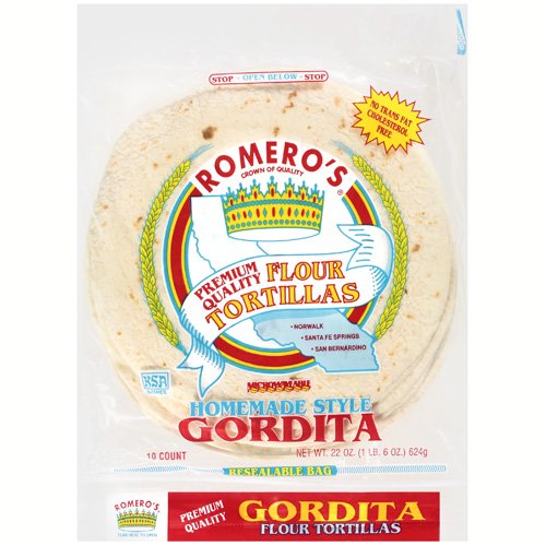 Romero's Gordita Flour Homemade Style Tortillas, 10 ct
