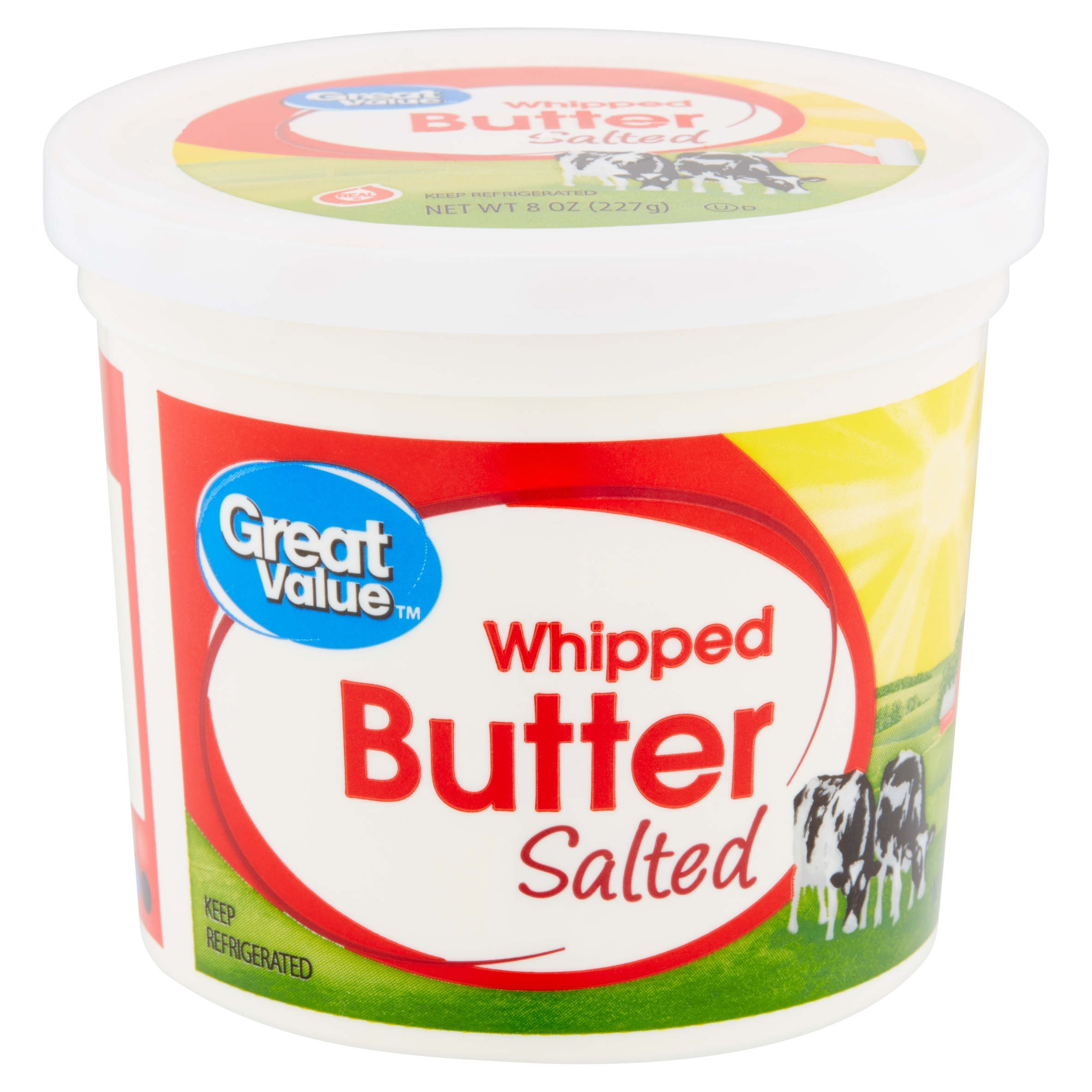 Great Value Salted Whipped Butter, 8 Oz Image