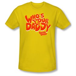 Tootsie Roll Chocolate Candy Who's Your Daddy Vintage Style Adult Slim T-shirt