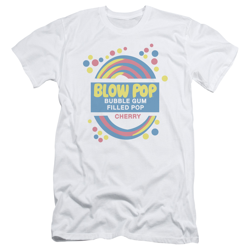Tootsie Roll Chocolate Candy Blow Pop Label Vintage Style Adult Slim T-Shirt Tee