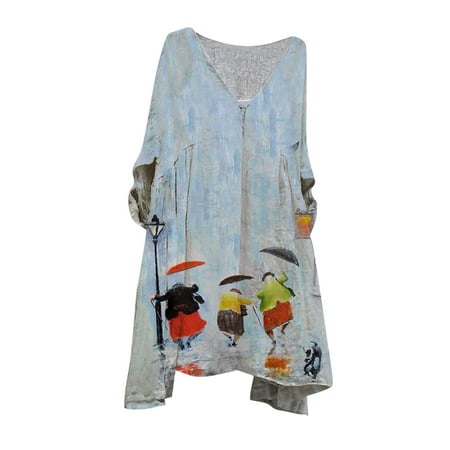 Usupdd Fall Dresses for Women 9734 Women Fashion Plus Size Vintage Holiday Floral 3/4 Sleeve Vintage Dresses Female Casual Dress WCC220913-7713