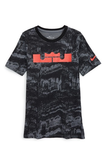Boy's Nike Lebron James - Pixel Dri-fit T-shirt, Size M (10-12) - Grey