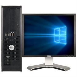 Recertified - DELL Desktop Computer OptiPlex GX755 + 19' LCD (Brand May Vary) Core 2 Duo E6550 (2.33 GHz) 4 GB DDR2 160 GB HDD Windows 10 Pro.