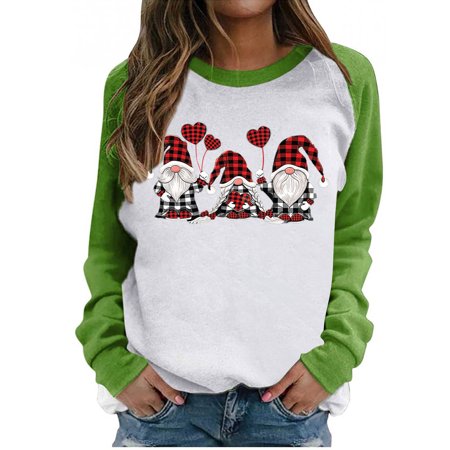 Womens Casual Long Sleeve Sweatshirts Summer Cute Graphic Tees Sexy Workout T-Shirts Tops Ladies Going Out Party Tshirts A527-4081