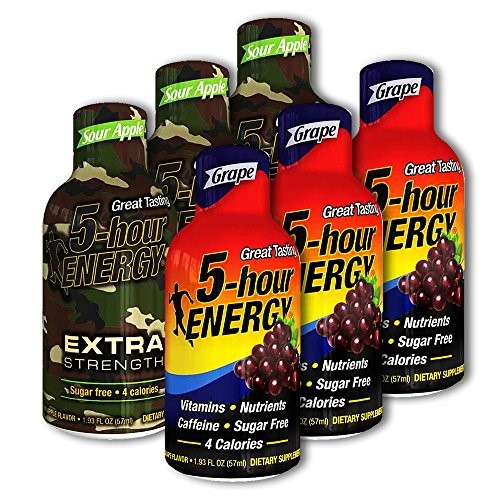 5 Hour Energy, 12 Extra Strength Sour Apple + 12 Grape (pack of 24)