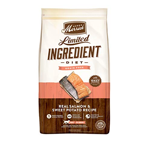 Merrick Limited Ingredient Diet Grain Free Dry Dog Food Real Salmon & Sweet Potato Recipe - 4.0 Lb Bag