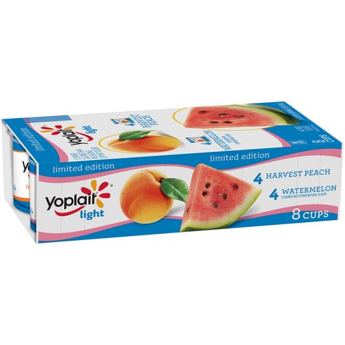 Yoplait Light Limited Edition Harvest Peach & Watermelon Flavored Low Fat Yogurt, 6 Oz., 8 Count