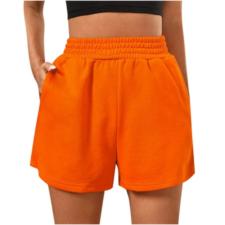 FengLS Women Casual Summer Elastic Waist Sports Loose Solid Short Pants 10-Woman Cloth-11A#5105 Ladies Clothing MYFWomen Casual