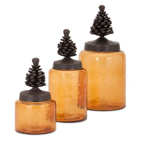 Imax Wyman Pine Cone Jars - Set of 3