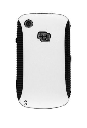 Blackberry Curve 8520 / 8530 /3g 9300 /3g 9330 Bi-layered Protector Case with Side Grip - White/black