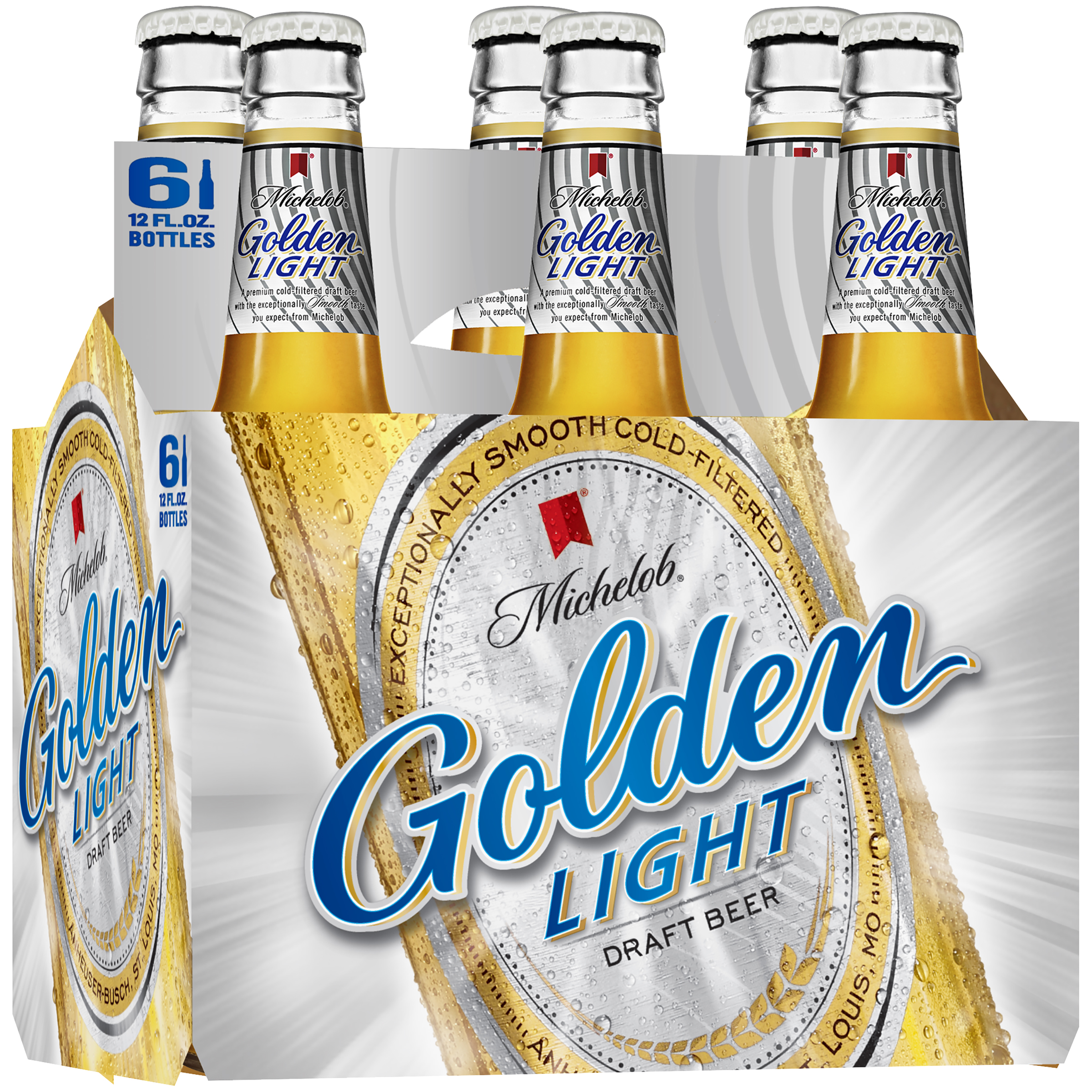 Michelob® Golden Light Draft Beer, 6 Pack 12 Fl. Oz. Bottles