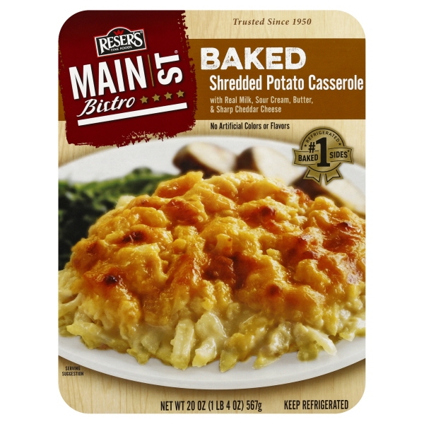 Baked Shredded Potato Casserole with Real Milk, Sour Cream, Butter, & Sharp Cheddar Cheese, Shredded Potato Casserole