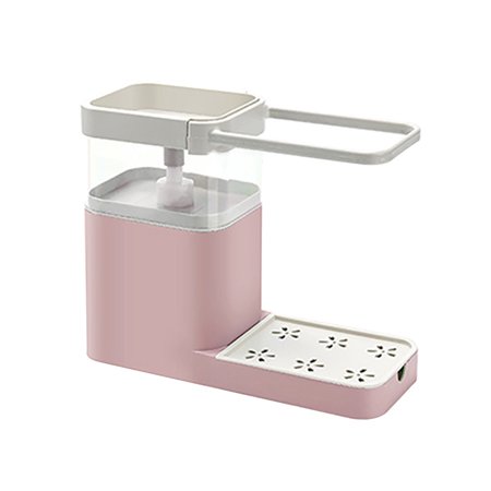 DDgui New Upgraded 3 in 1 Soap Pump Dispenser+Kitchen Sponge Holder+Tea Towel Holder DDgui LBB220921-7751
