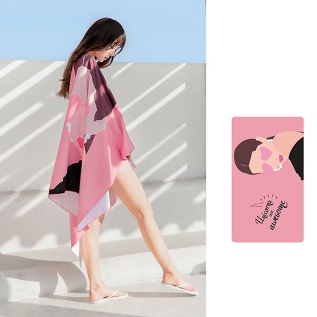 Quick Dry Bath Towel Beach Towel Microfiber Double Sided Fleece Single Sided Print Swimming Towel Spa Bathrobe Beach Towel 08HWC15A#9734 2022 the Hot 