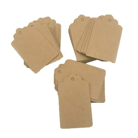 Usupdd 2202 New 100Pcs Kraft Paper Wedding Hang Tag Gift Tags Lace Scallop Head Label WBB220816-4962
