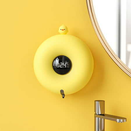 New USB Charging Cute Pet Donut Washing Phone Wall-mounted Creative LED Display Foam Soap Dispenser  Uscallm #7786
