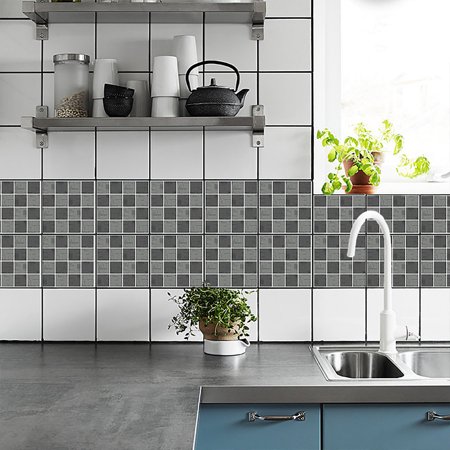 Usupdd Frosted Lattice Tile Stickers Kitchen Bathroom Dormitory Dining Room Rental Room Wall Floor Decoration Wall Stickers UsupddWFF220811-2289