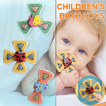 3PCS Insect Small Animals Cartoon Spinning Suction Cup Spinning Baby Bath Toys 912-lj#9657 Plush Toys 3PCS Insect Small